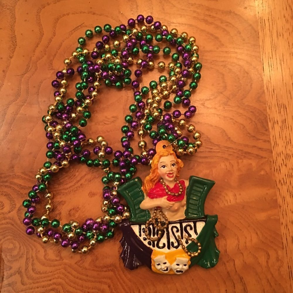 🎃 - MARDI GRAS Necklace with Quality Wood